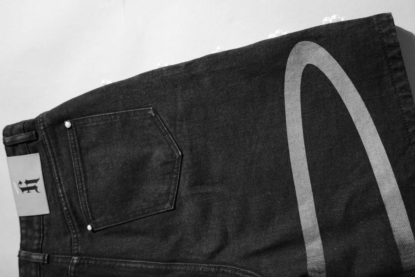 Pearl Heaven Black Denim- Shorts