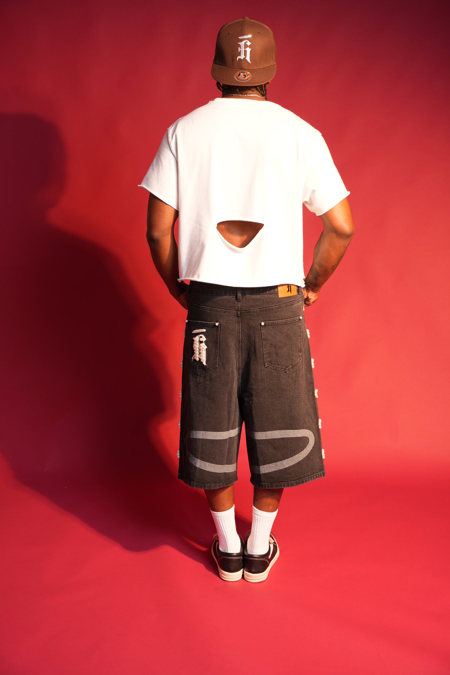 Pearl Heaven Black Denim- Shorts