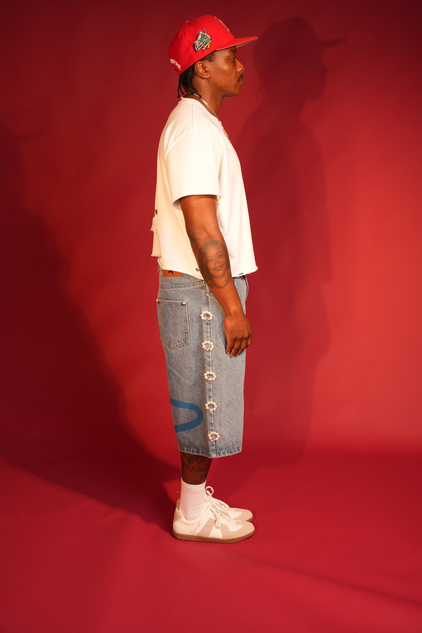 Pearl Heaven Blue Denim- Shorts