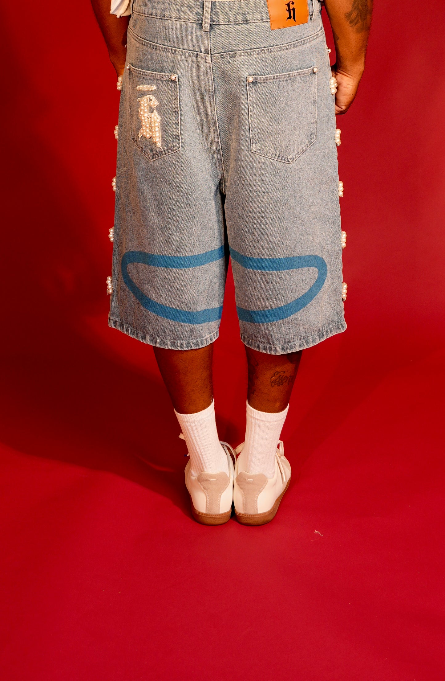 Pearl Heaven Blue Denim- Shorts