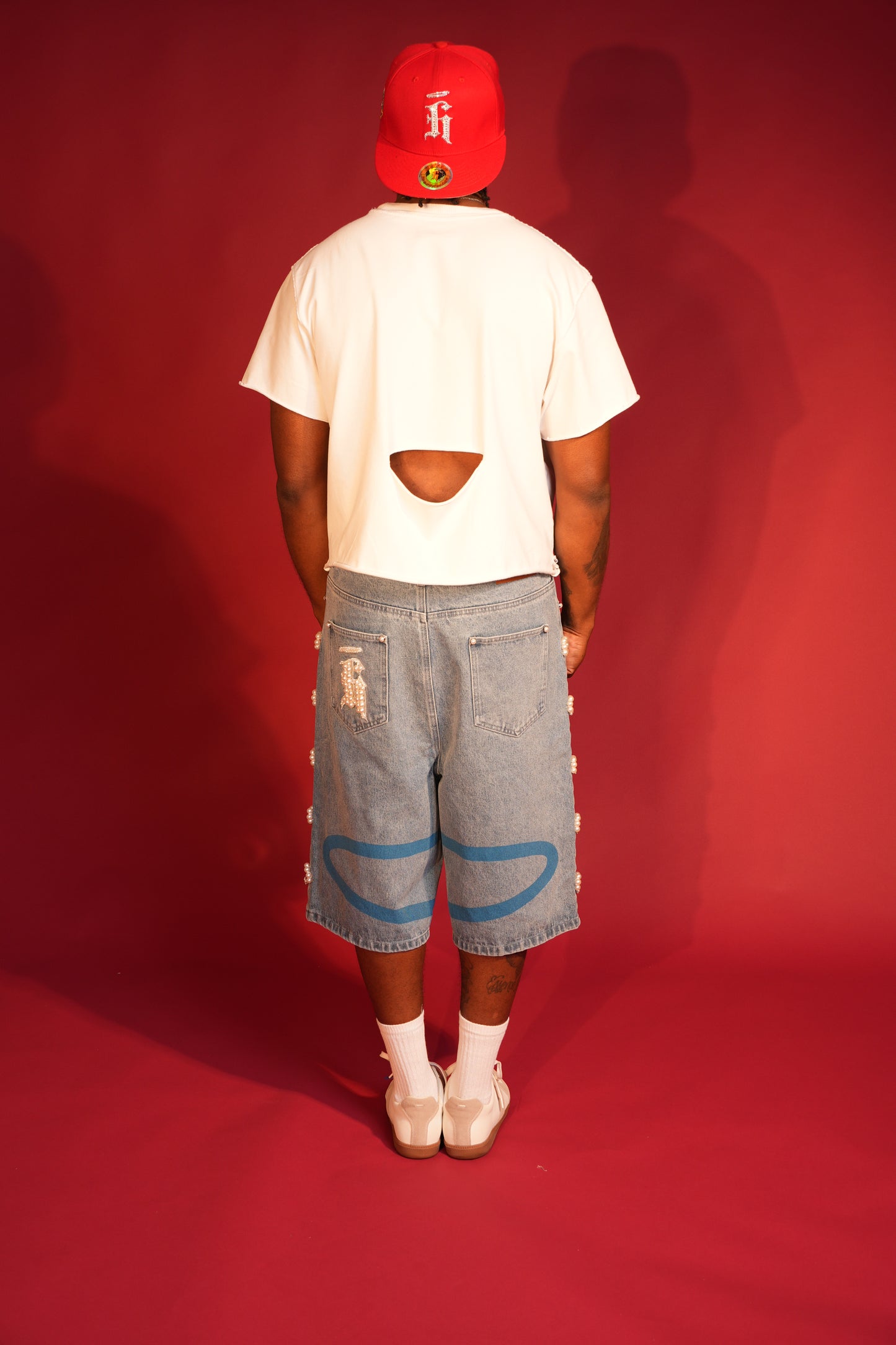 Pearl Heaven Blue Denim- Shorts