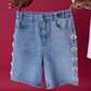 Pearl Heaven Blue Denim- Shorts